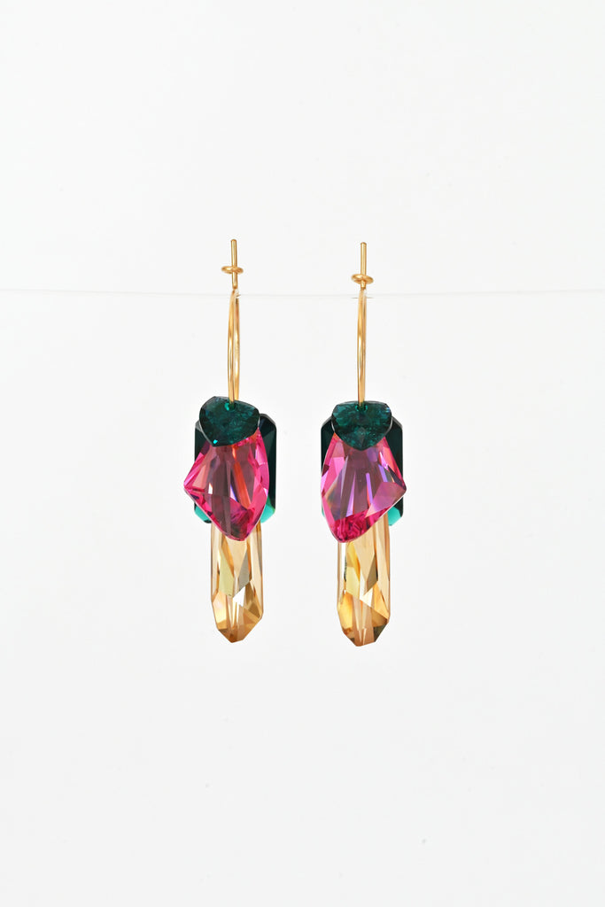 Bleeding Heart Earrings No2 in the Garden Collection at Abacus Row Handmade Jewelry