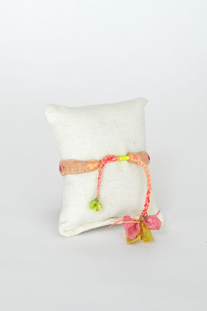 One-of-a-kind Embroidered Bracelet closure by Antomoon at Abacus Row Handmade Jewelry