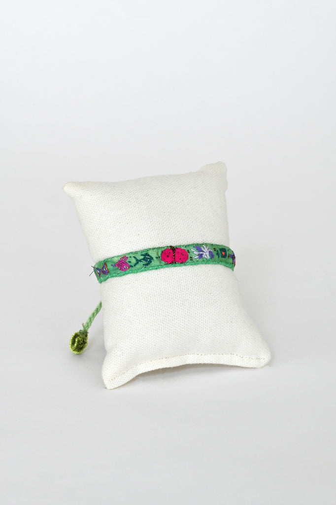 One-of-a-kind Embroidered Bracelet by Antomoon at Abacus Row Handmade Jewelry