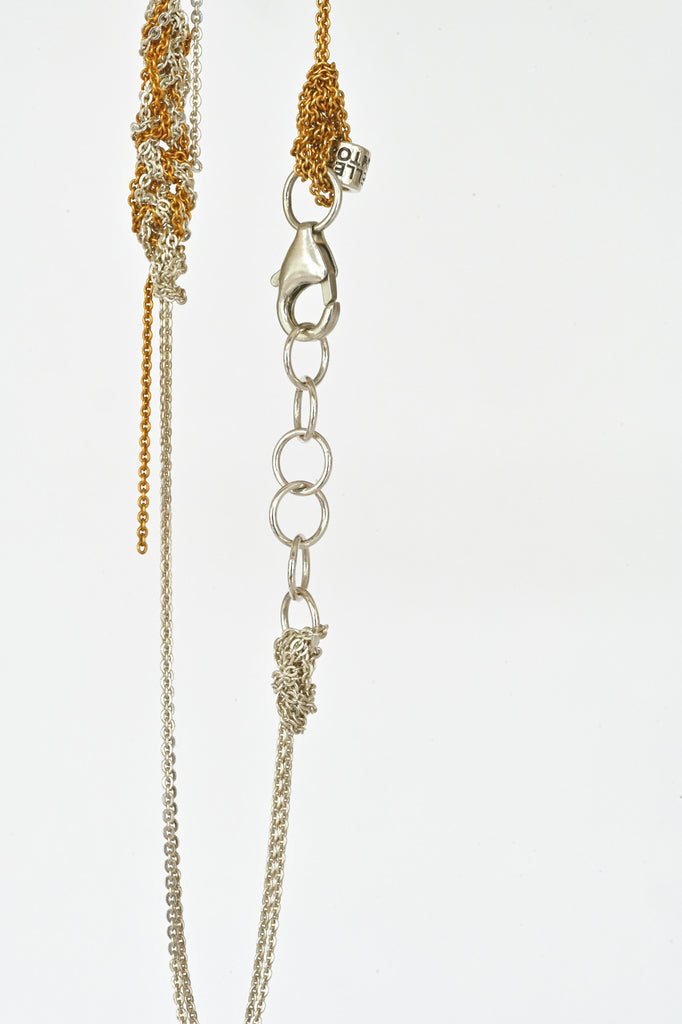 Skinny Necklace, Silver + Gold