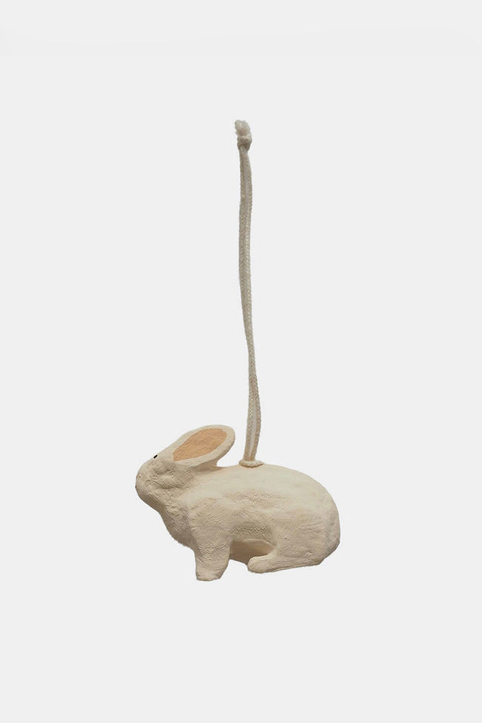 Paper Mache Rabbit Ornament by Fog Linen at Abacus Row Handmade Jewelry