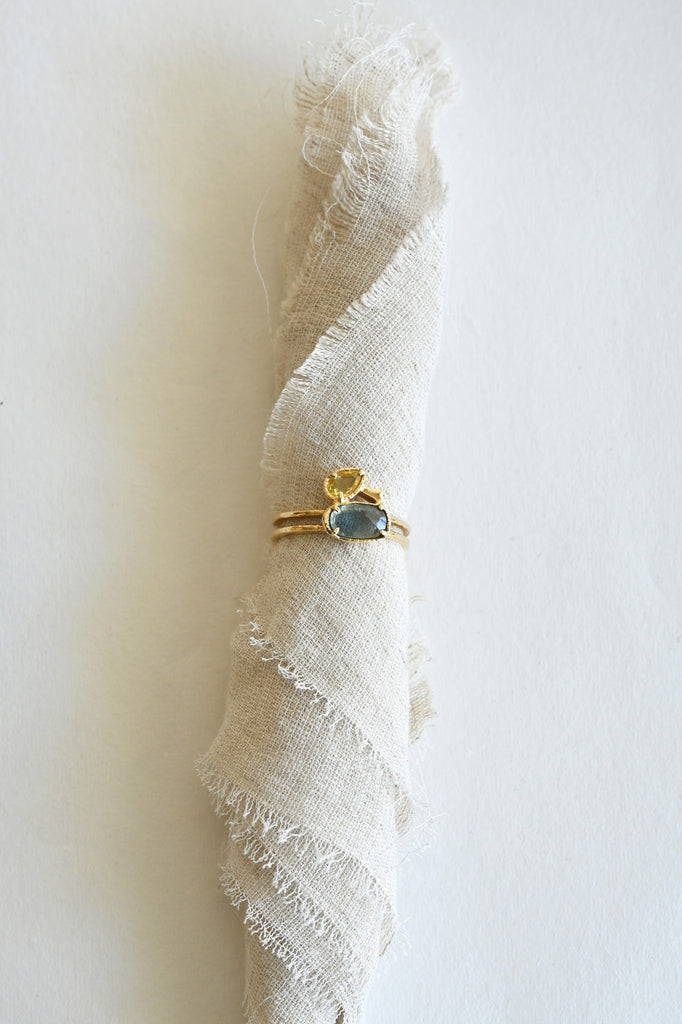 Sapphire Topaz Ring by LINN at Abacus Row Handmade Jewelry