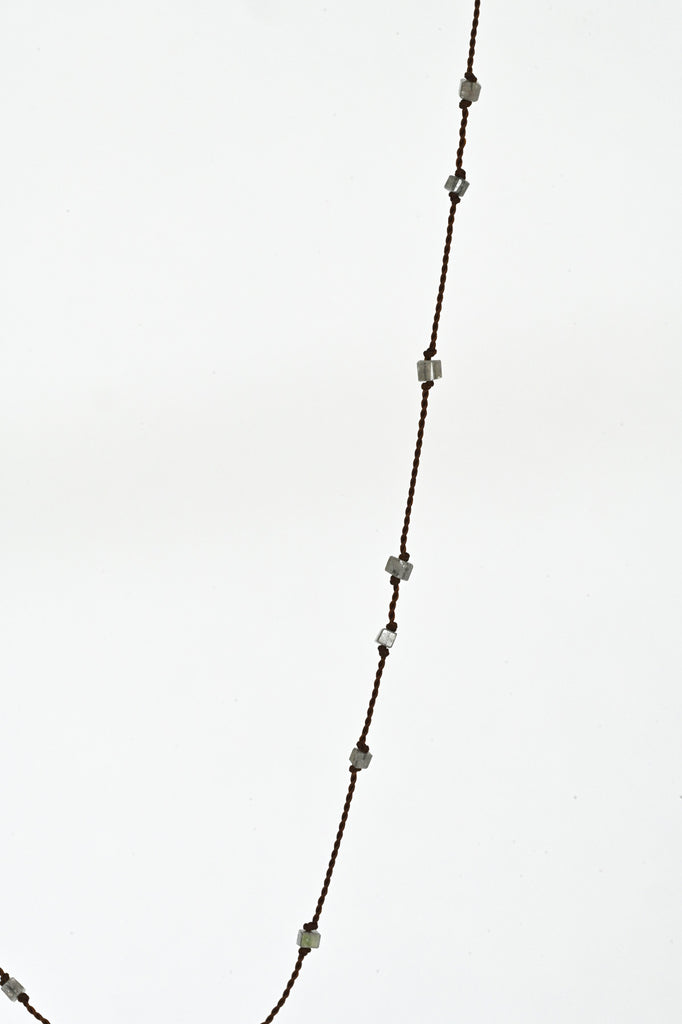 One of a kind Diamonds Necklace detail by Margaret Solow at Abacus Row Handmade Jewelry