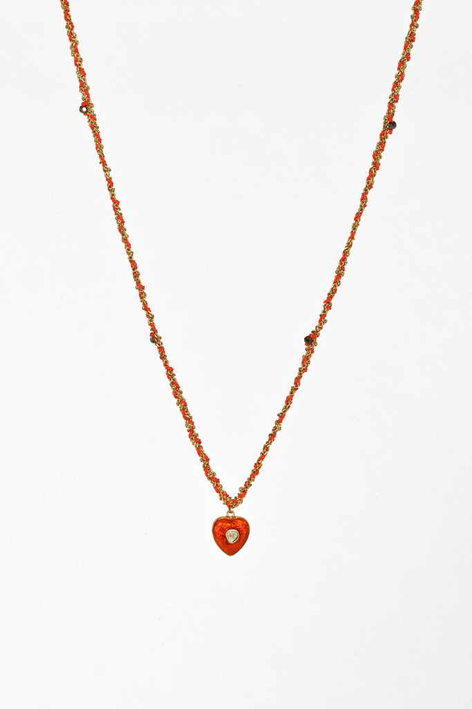 No.781 Gold Coral Necklace by Marie Laure Chamorel Jewelry at Abacus Row Handmade Jewelry